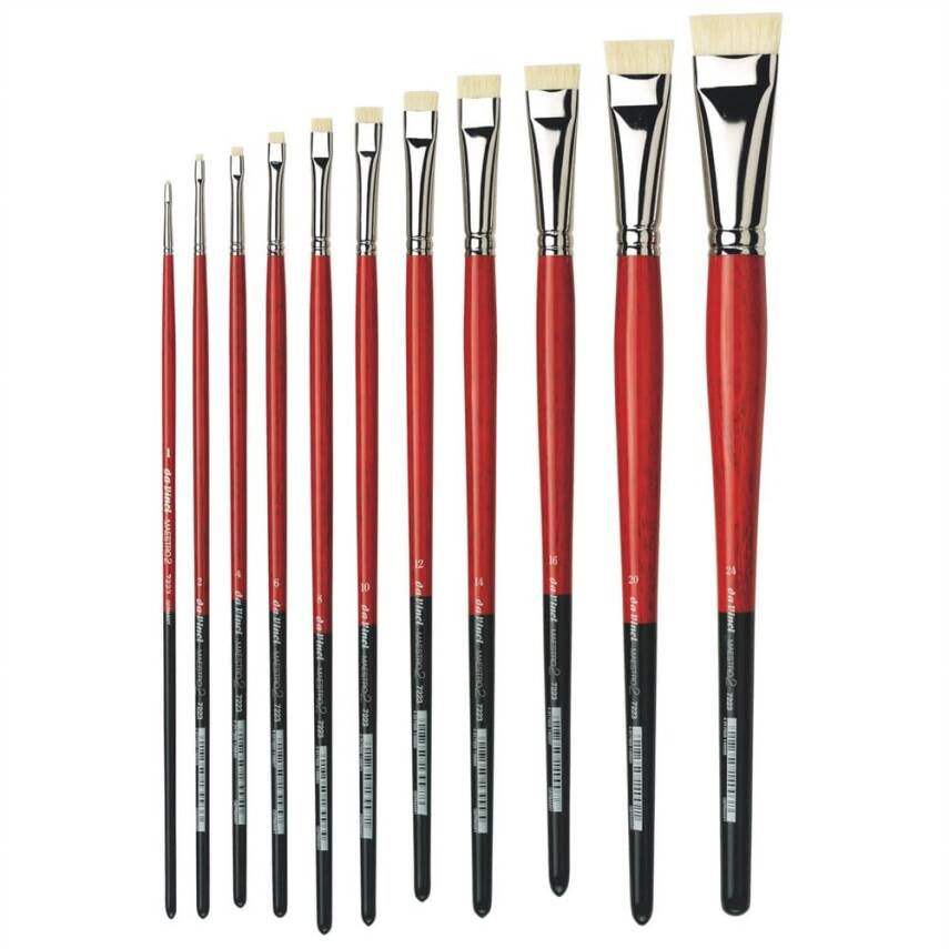 Da Vinci Maestro 2 Domuz Kılı Ekstra Kısa Akrilik Boya Ve Yağlı Boya Fırçası Seri 7223 No:24 - 3