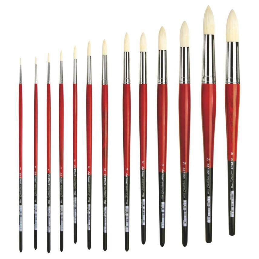 Da Vinci Maestro 2 Round Acrylic and Oil Paint Brush Series 7723 No:1 - 4