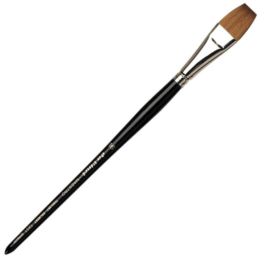 Da Vinci Maestro Tobolsky Kolinsky Kızıl Samur Kılı Düz Sulu Boya Fırçası Seri 1301 No:16 - 1