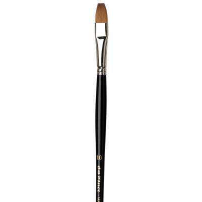 Da Vinci Maestro Tobolsky Kolinsky Red Sable Flat Watercolor Brush Series 1301 No:10