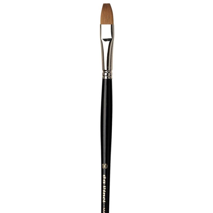 Da Vinci Maestro Tobolsky Kolinsky Red Sable Flat Watercolor Brush Series 1301 No:10 - 4