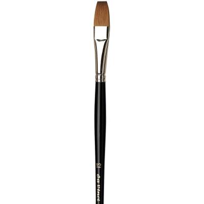 Da Vinci Maestro Tobolsky Kolinsky Red Sable Flat Watercolor Brush Series 1301 No:12