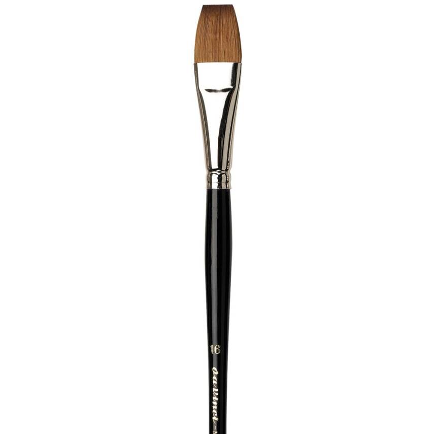 Da Vinci Maestro Tobolsky Kolinsky Red Sable Flat Watercolor Brush Series 1301 No:16 - 4