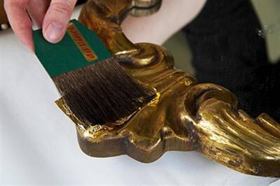 Da Vinci Mavi Sincap Kılı Düz Altın Varak Sakal Fırçası Seri 500 No:40 - 2