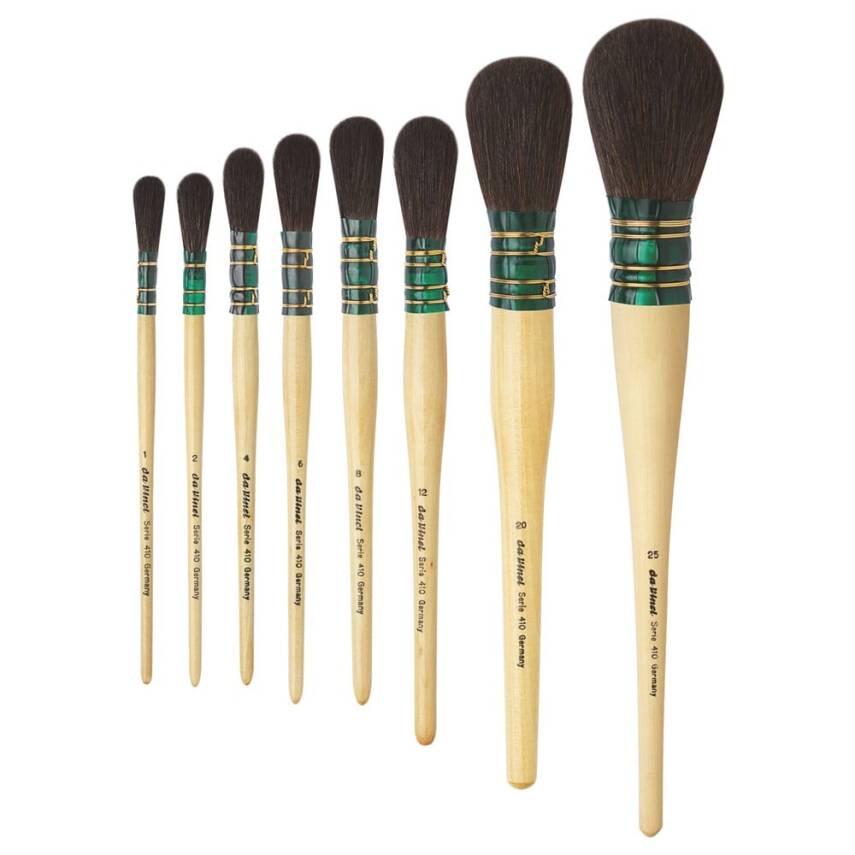 Da Vinci Mavi Sincap Kılı Oval Altın Varak Fırçası Seri 410 No:10 - 2