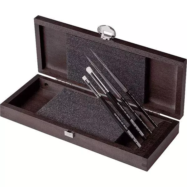 Da Vinci Miniature Brush Set, 4-piece, Wooden Box - 1