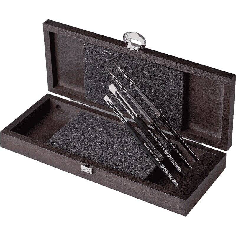 Da Vinci Miniature Brush Set, 4-piece, Wooden Box - 6