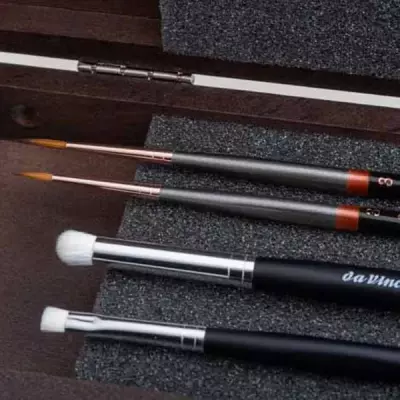 Da Vinci Minyatür Fırça Seti 4'lü Ahşap Kutulu (1)