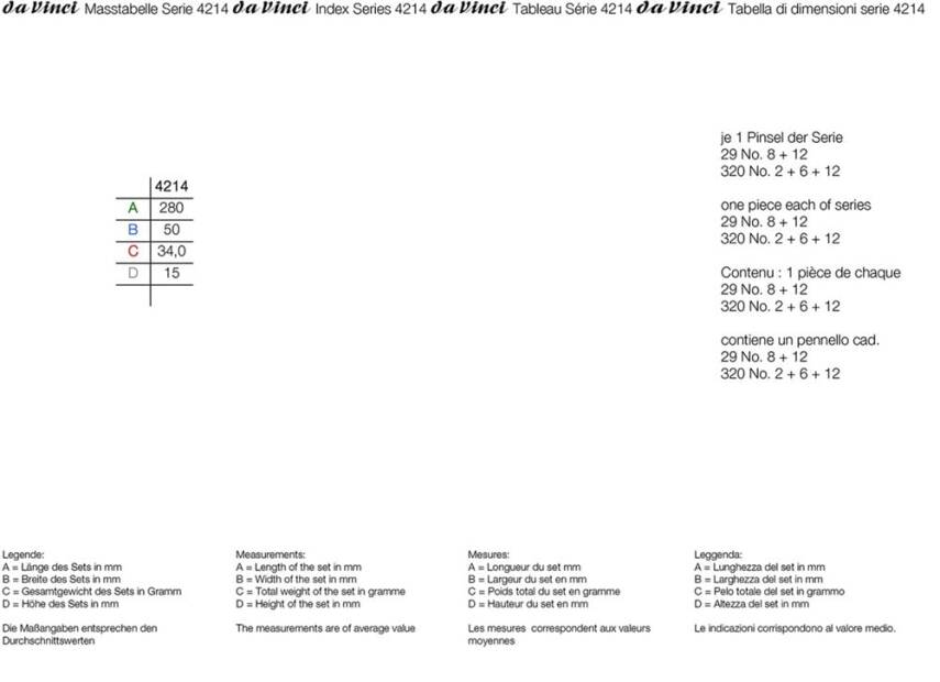Da Vinci Multi-Purpose School Hobby Kindergarten Brush Set Series 4214 - 3