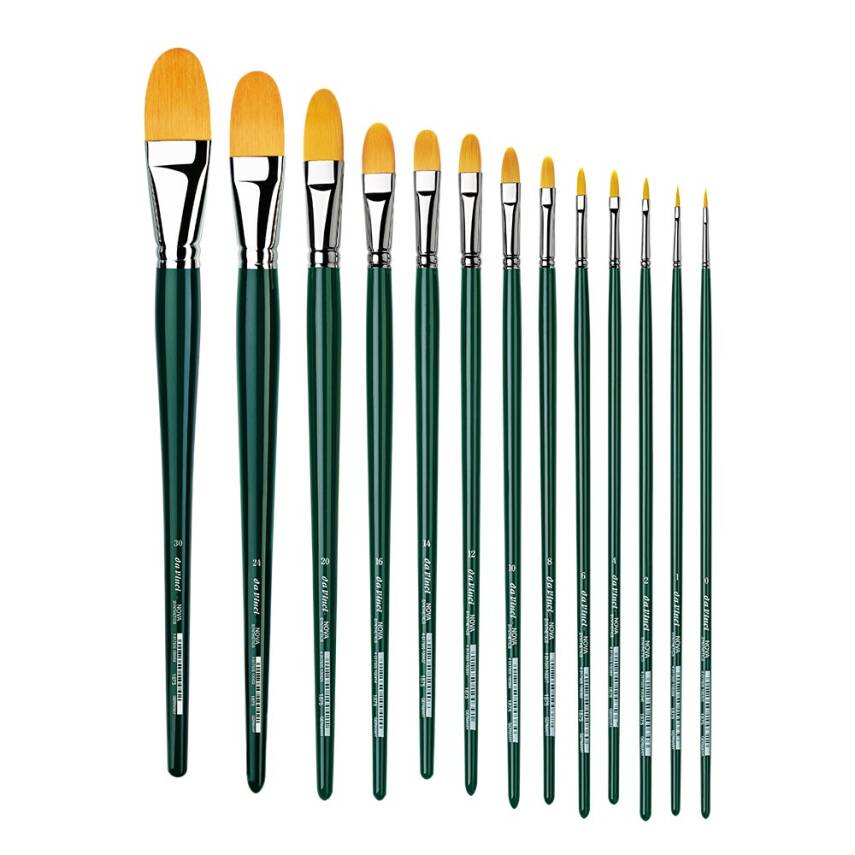 Da Vinci Nova Synthetic Filbert-Shape Oil and Acrylic Paint Brush Series 1875 - 1