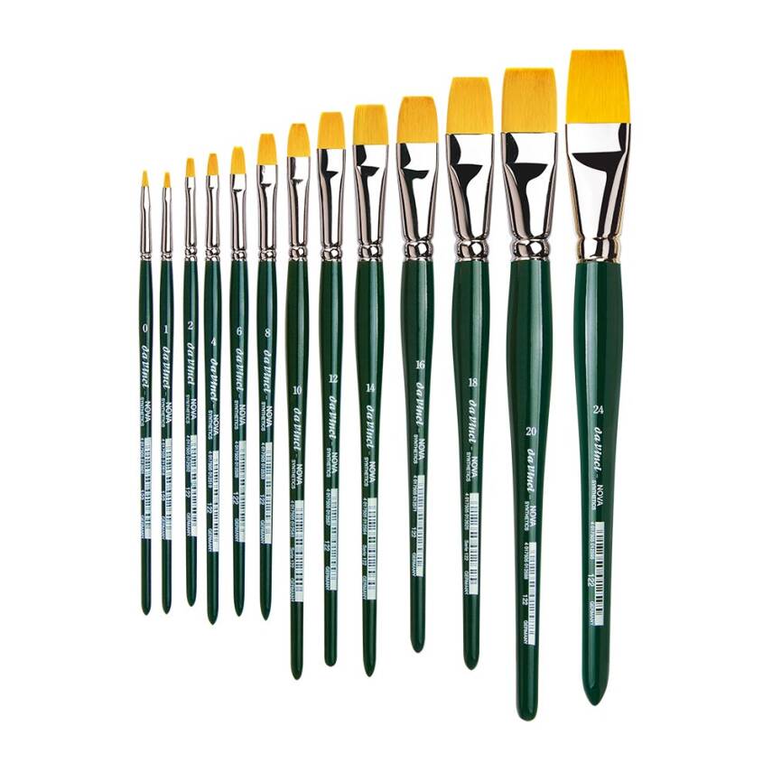Da Vinci Nova Synthetic Flat Acrylic and Oil Paint Brush Series 122 - 1
