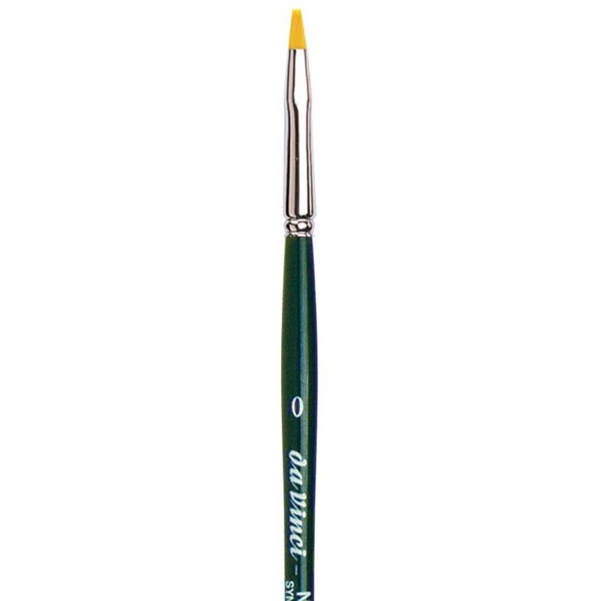 Da Vinci Nova Synthetic Flat Acrylic and Oil Paint Brush Series 122 No:0 - 3