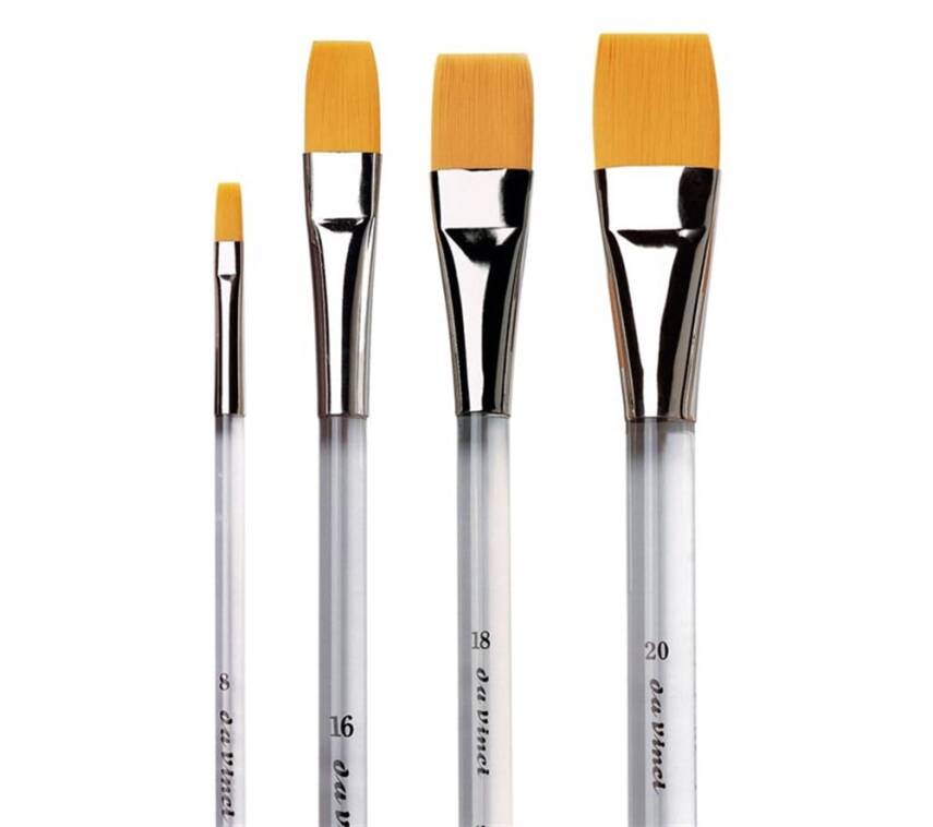 Da Vinci Nova Synthetic Flat Wetting and Painting Brush Series 18 No:18 - 3