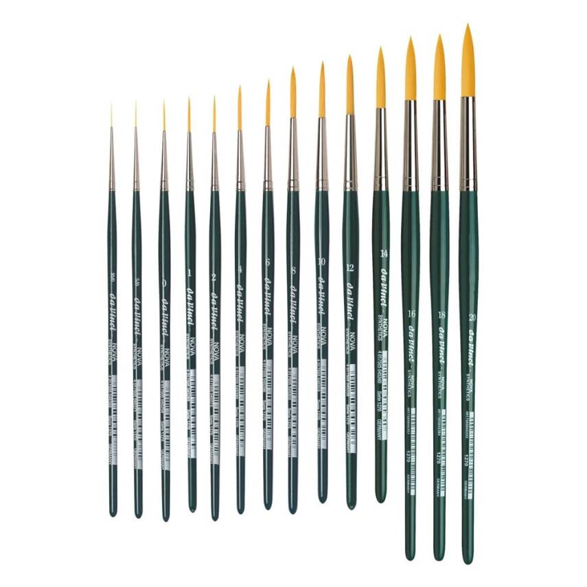 Da Vinci Nova Synthetic Round Liner and Rigger Brush Series 1270 No:10 - 4