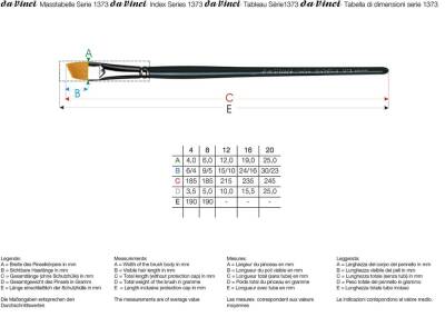 Da Vinci Nova Synthetic Side Cut Brush Series 1373 No:4 - 3