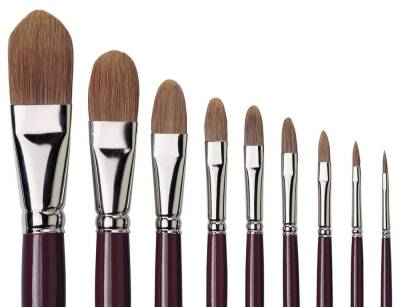 Da Vinci  Ox-Hair Hair Filbert-Shape Oil Paint Brush Series 1865 No:6 - 2