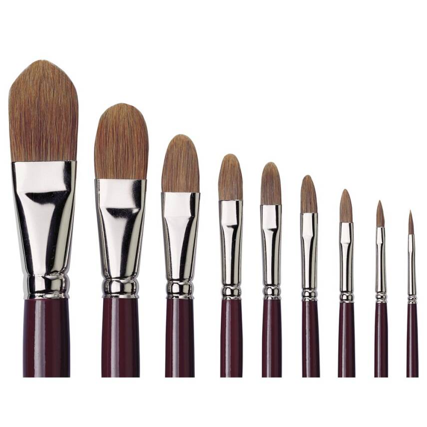 Da Vinci  Ox-Hair Hair Filbert-Shape Oil Paint Brush Series 1865 - 1