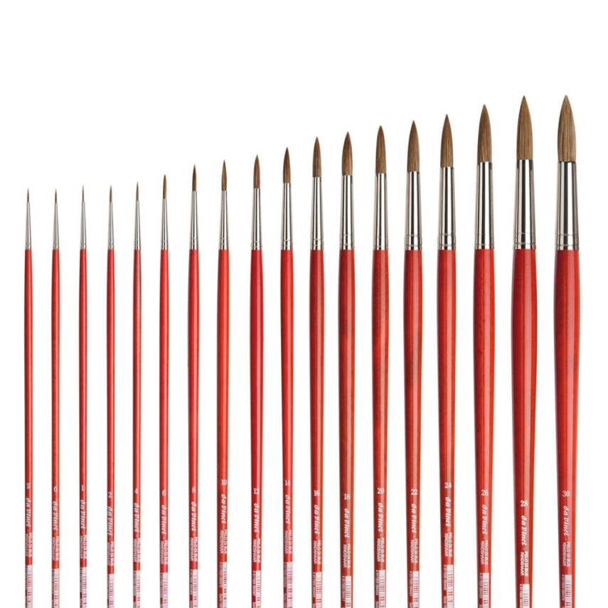 Da Vinci Ox-Hair Round Oil Paint Brush Series 1687 No:0 - 3