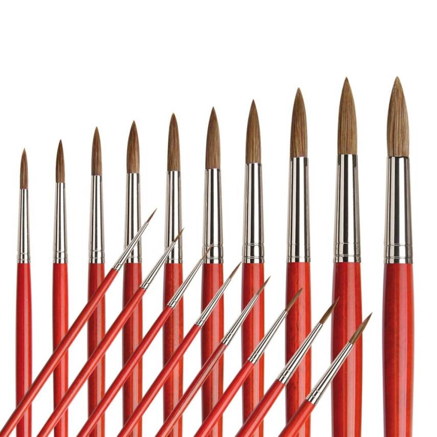 Da Vinci Ox-Hair Round Oil Paint Brush Series 1687 No:1 - 4