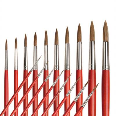 Da Vinci Ox-Hair Round Oil Paint Brush Series 1687 No:2/0 - 4