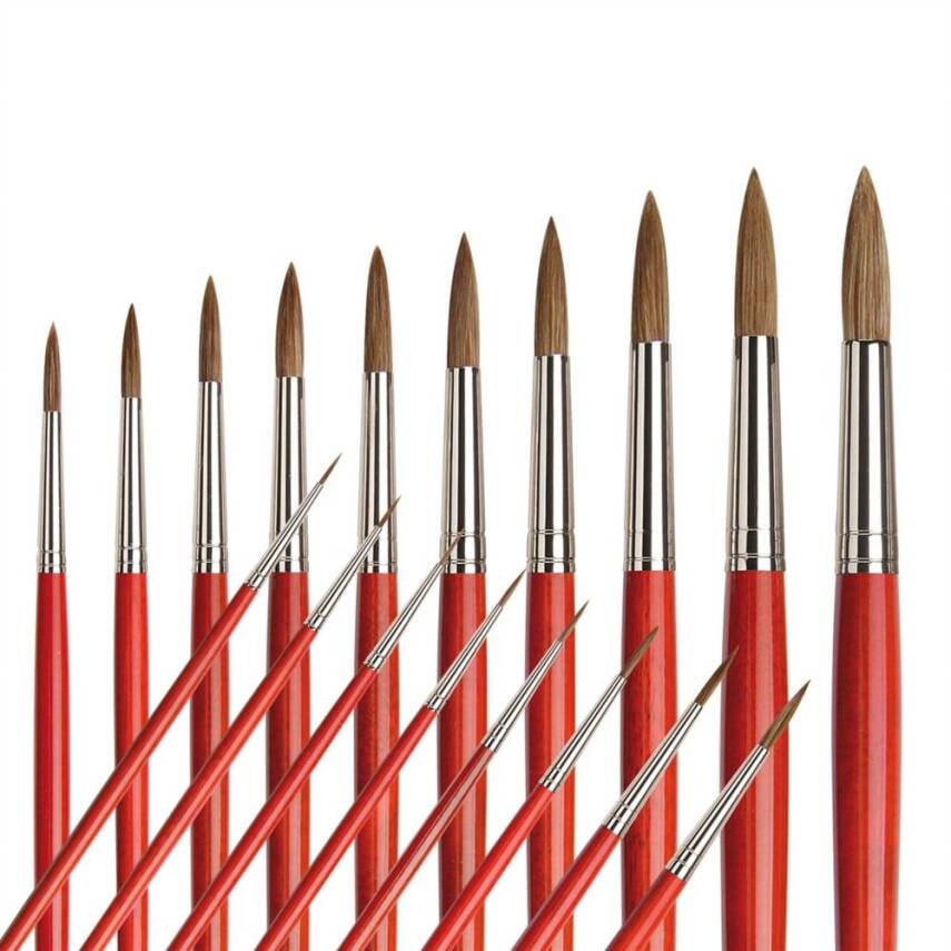 Da Vinci Ox-Hair Round Oil Paint Brush Series 1687 No:8 - 4