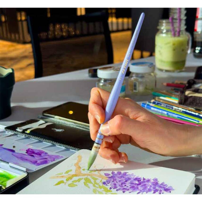 Da Vinci Özel Seri Pretty Lili Ekstra Yumuşak Suluboya Fırçası No:2 - 3