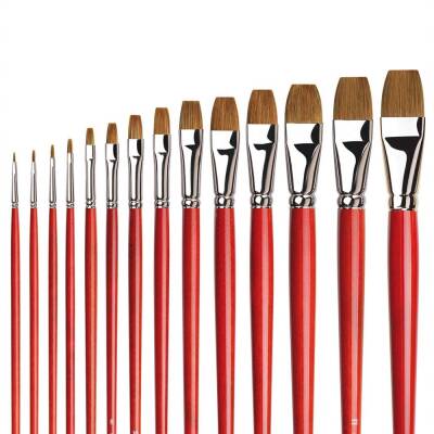 Da Vinci Pelo Di Bue  Ox-Hair Hair Flat Oil Paint Brush Series 1887 No:18 - 3