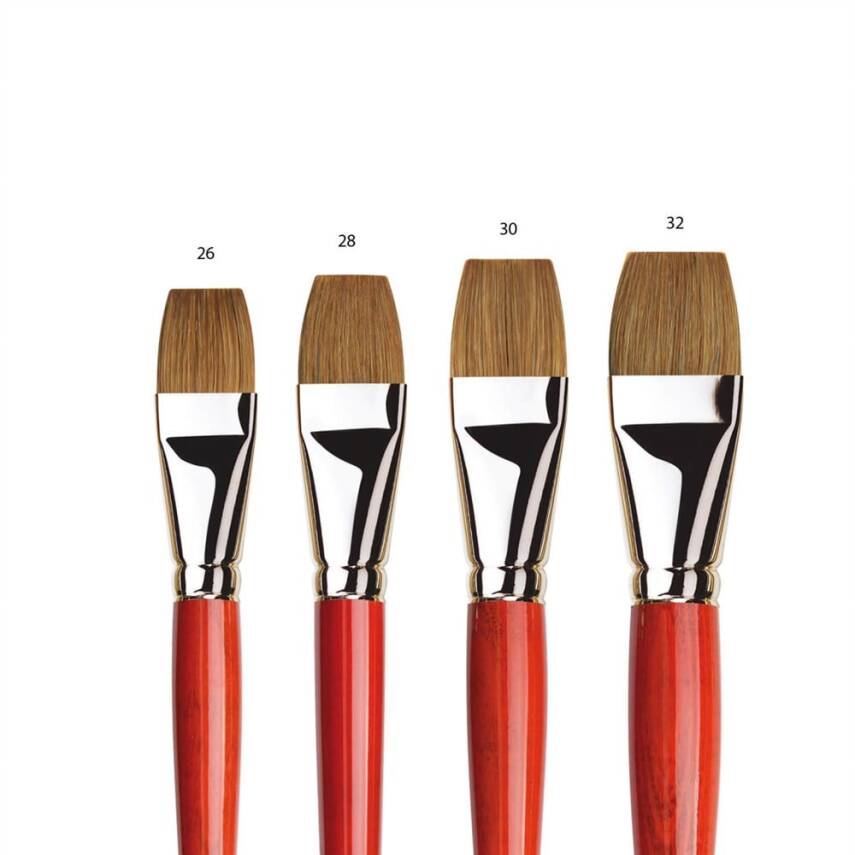 Da Vinci Pelo Di Bue  Ox-Hair Hair Flat Oil Paint Brush Series 1887 No:4 - 6