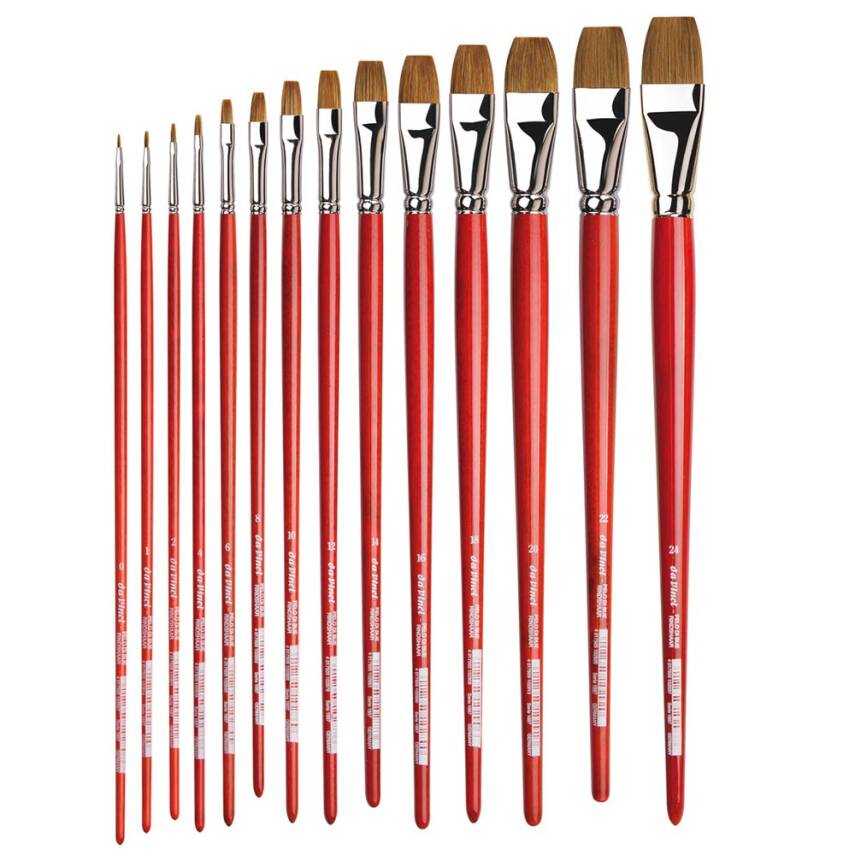 Da Vinci Pelo Di Bue  Ox-Hair Hair Flat Oil Paint Brush Series 1887 - 1