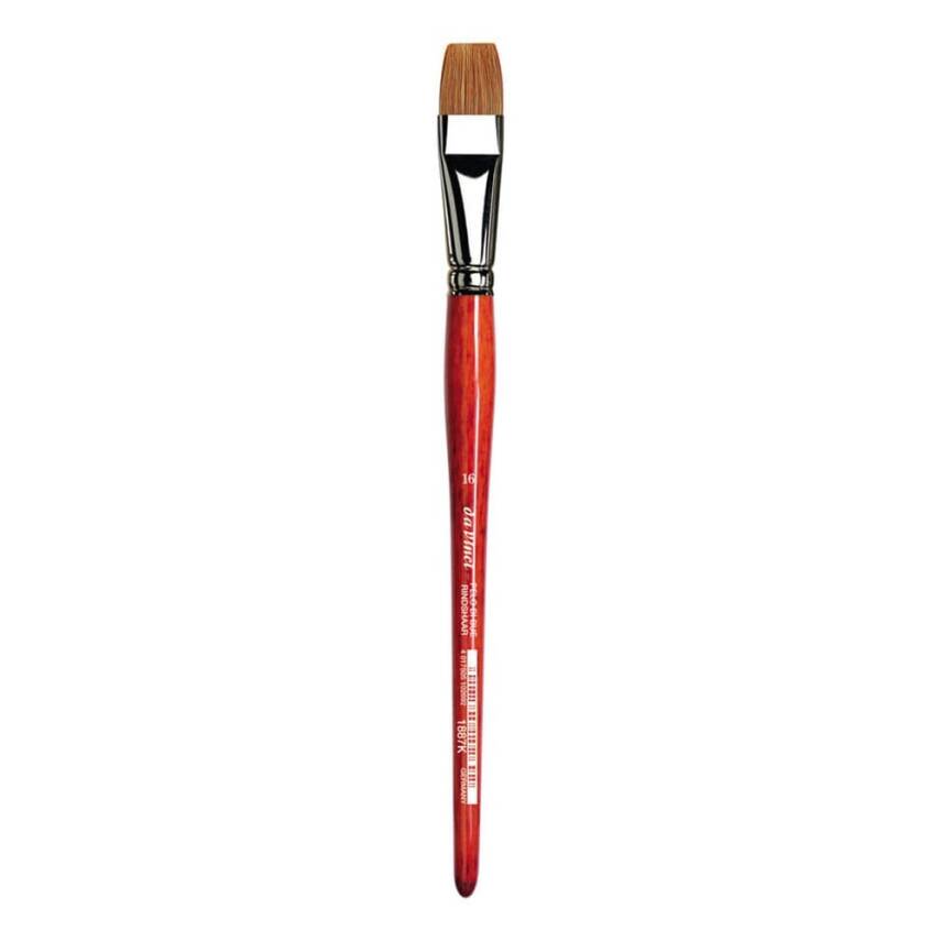 Da Vinci Pelo Di Bue  Ox-Hair Hair Flat Watercolor Brush Series 1887K No:2 - 1