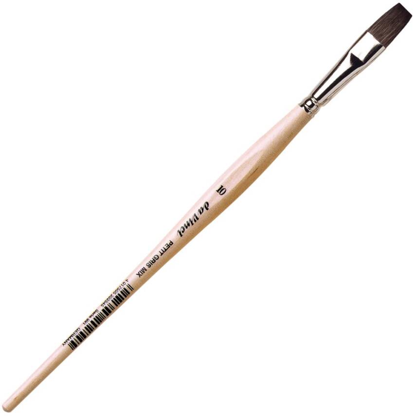 Da Vinci Petit Gris Mix Flat Watercolor and Porcelain Brush Series 991 No: 10 - 1