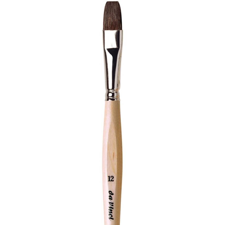 Da Vinci Petit Gris Mix Flat Watercolor and Porcelain Brush Series 991 No: 12 - 4