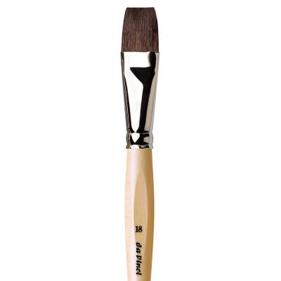 Da Vinci Petit Gris Mix Flat Watercolor and Porcelain Brush Series 991 No: 18 - 4