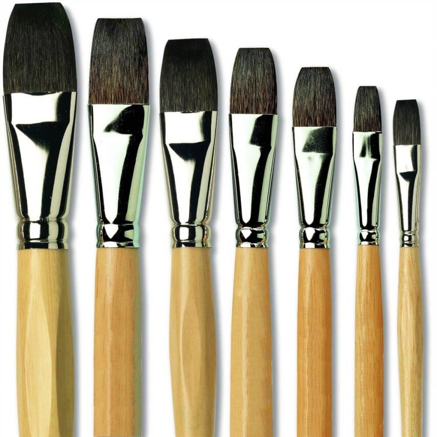 Da Vinci Petit Gris Mix Flat Watercolor and Porcelain Brush Series 991 No: 18 - 3