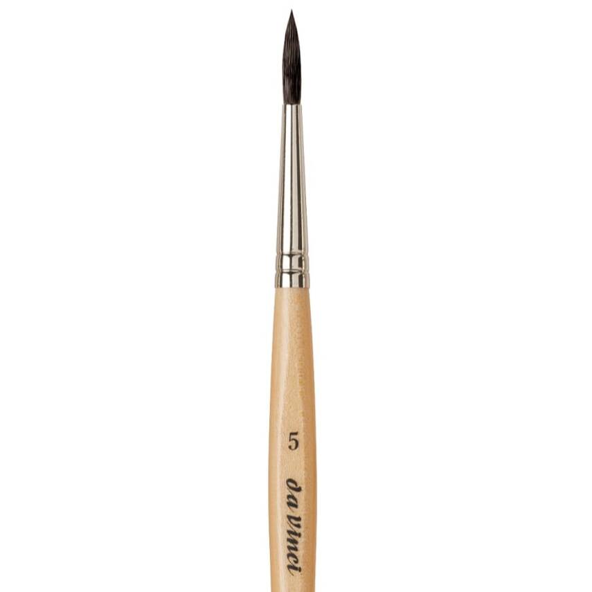 Da Vinci Petit Gris Mix Round Watercolor Brush Series 5590 No: 5 - 4