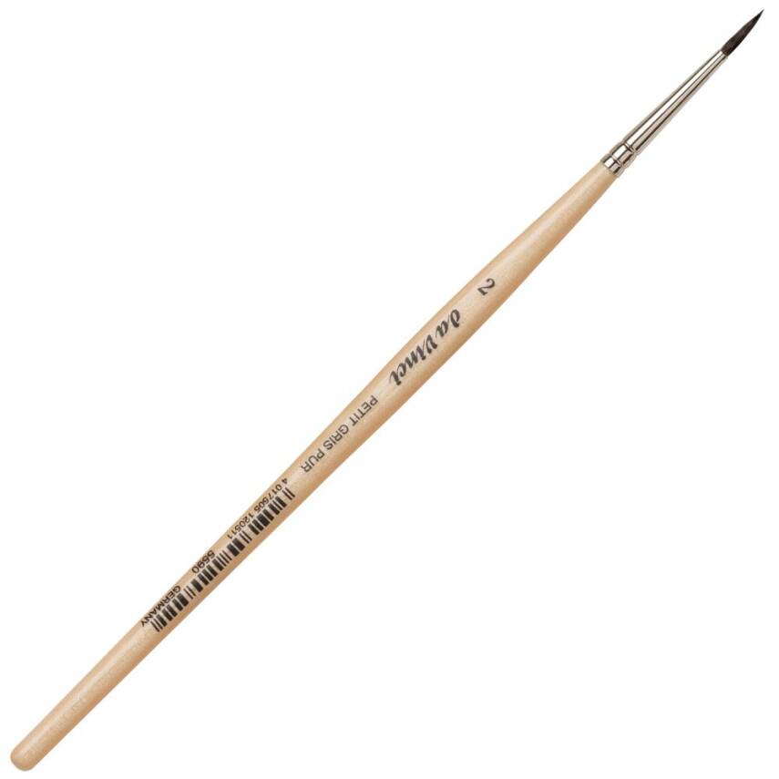 Da Vinci Petit Gris Mix Round Watercolor Brush Series 5590 No:2 - 1