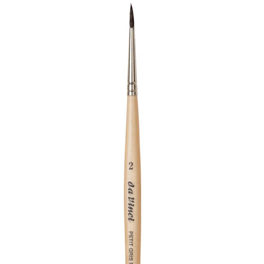 Da Vinci Petit Gris Mix Round Watercolor Brush Series 5590 No:2 - 4