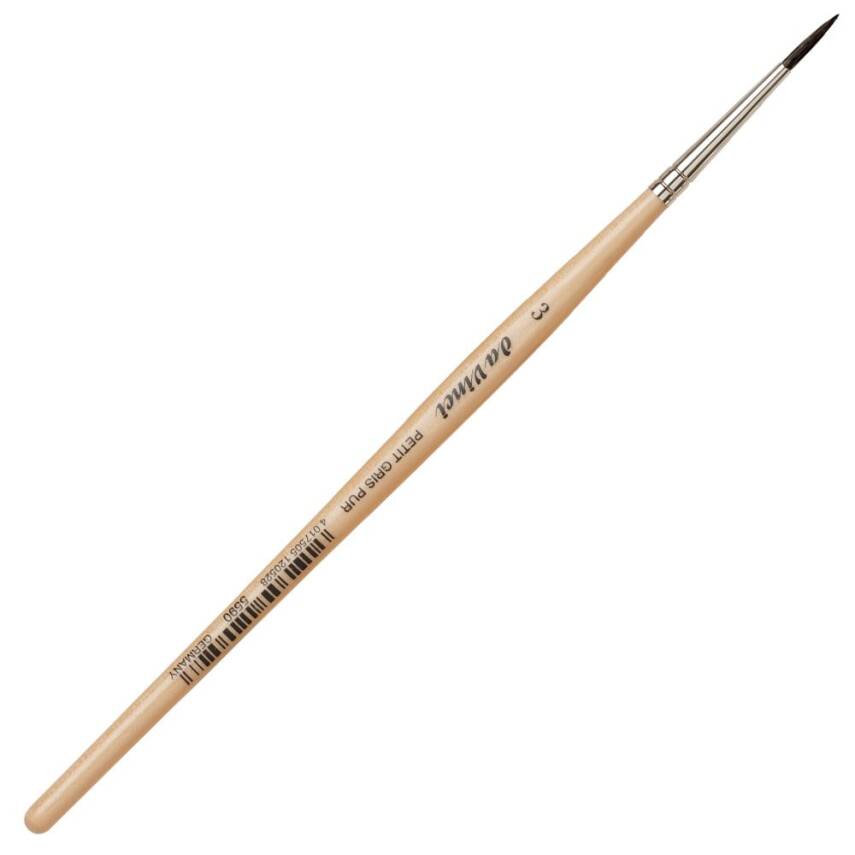 Da Vinci Petit Gris Mix Round Watercolor Brush Series 5590 No:3 - 1