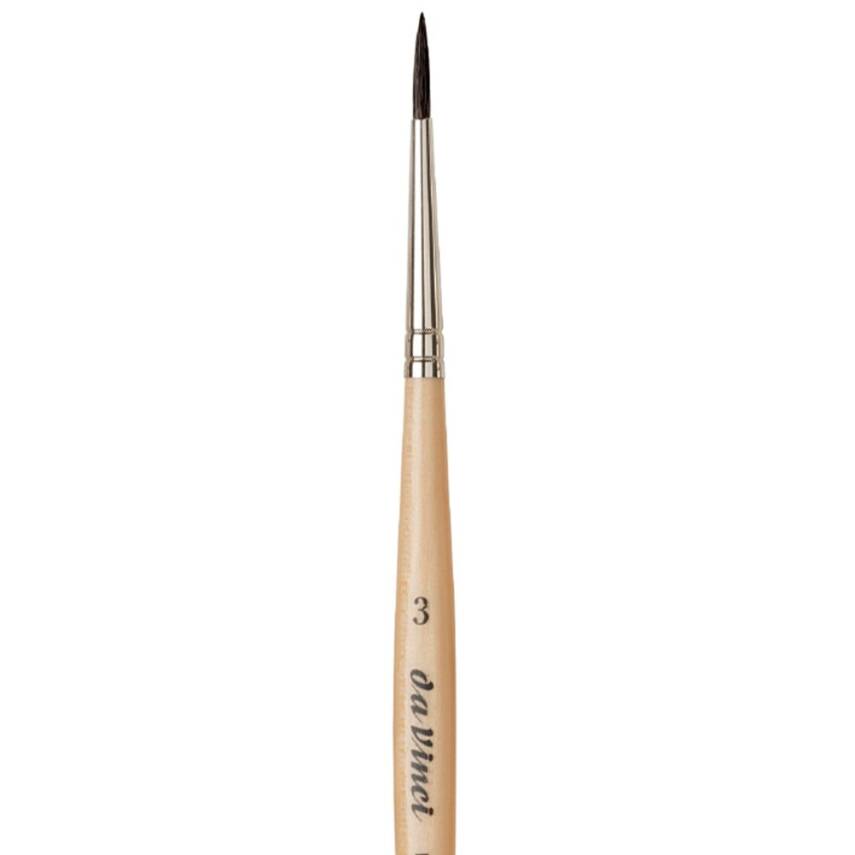 Da Vinci Petit Gris Mix Round Watercolor Brush Series 5590 No:3 - 4