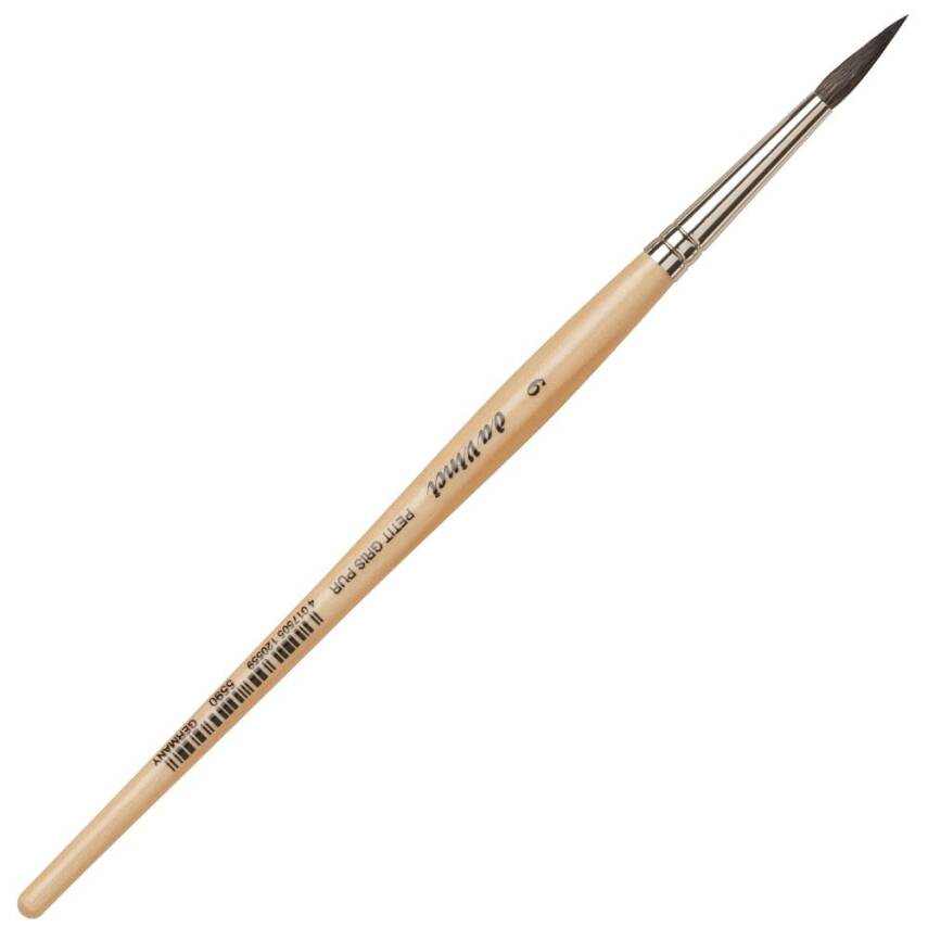 Da Vinci Petit Gris Mix Round Watercolor Brush Series 5590 No:6 - 1