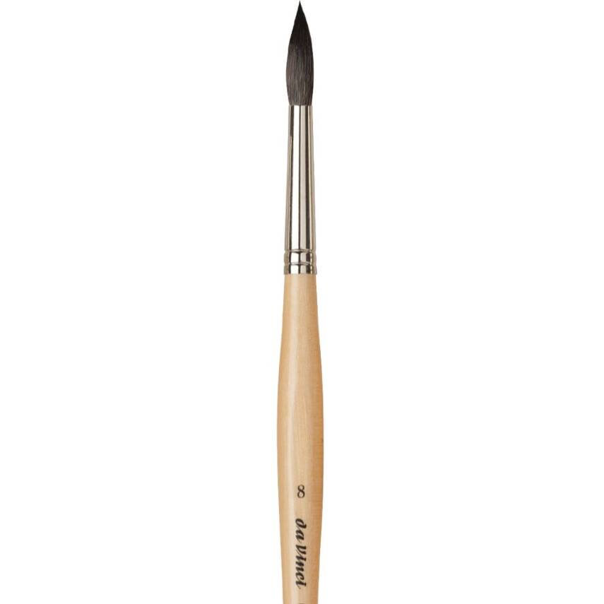 Da Vinci Petit Gris Mix Round Watercolor Brush Series 5590 No:8 - 4