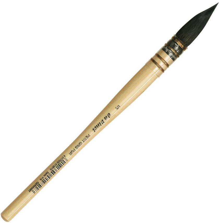 Da Vinci Petit Gris Pur Blue Russian Squirrel Hair Round French Watercolor Brush Series 418 No: 5 - 1