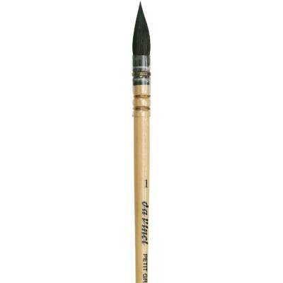 Da Vinci Petit Gris Pur Blue Russian Squirrel Hair Round French Watercolor Brush Series 418 No:1