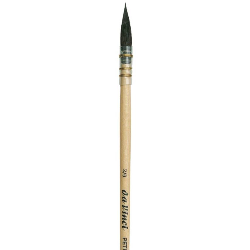 Da Vinci Petit Gris Pur Blue Russian Squirrel Hair Round French Watercolor Brush Series 418 No:2/0 - 4