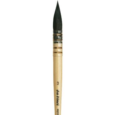 Da Vinci Petit Gris Pur Blue Russian Squirrel Hair Round French Watercolor Brush Series 418 No:3