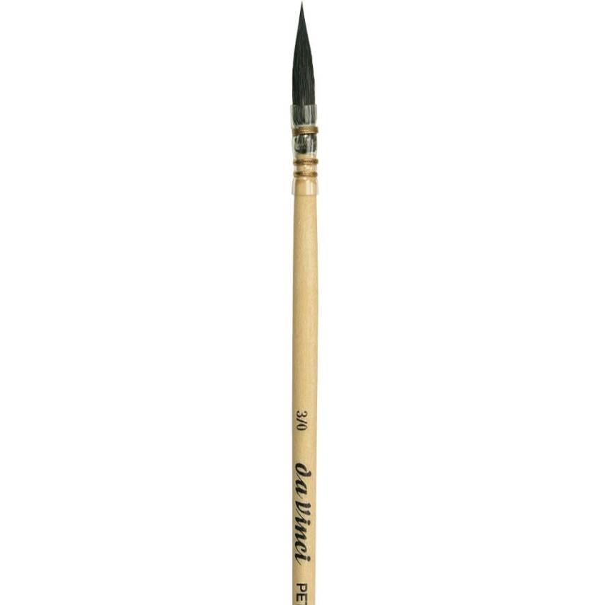 Da Vinci Petit Gris Pur Blue Russian Squirrel Hair Round French Watercolor Brush Series 418 No:3/0 - 2
