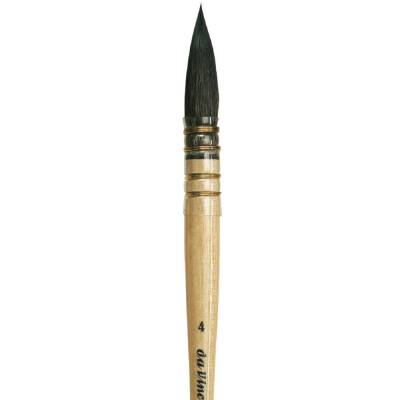 Da Vinci Petit Gris Pur Blue Russian Squirrel Hair Round French Watercolor Brush Series 418 No:4