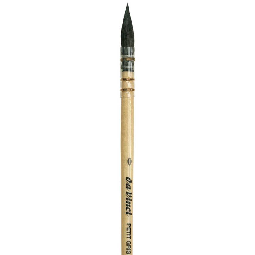 Da Vinci Petit Gris Pur Mavi Rus Sincap Kılı Yuvarlak Fransız Sulu Boya Fırçası Seri 418 No:0 - 5