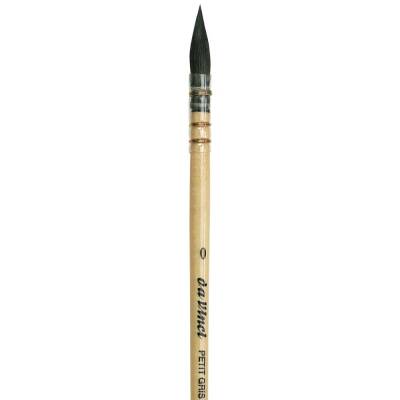 Da Vinci Petit Gris Pur Mavi Rus Sincap Kılı Yuvarlak Fransız Sulu Boya Fırçası Seri 418 No:0