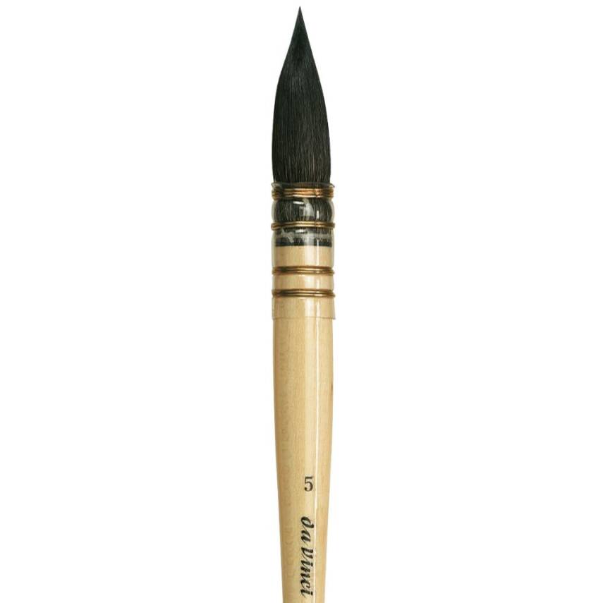 Da Vinci Petit Gris Pur Mavi Rus Sincap Kılı Yuvarlak Fransız Sulu Boya Fırçası Seri 418 No:5 - 4